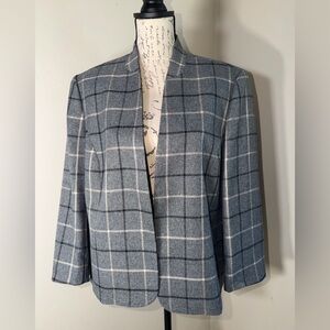 Black Label Women's Charcoal Checkered Blazer
